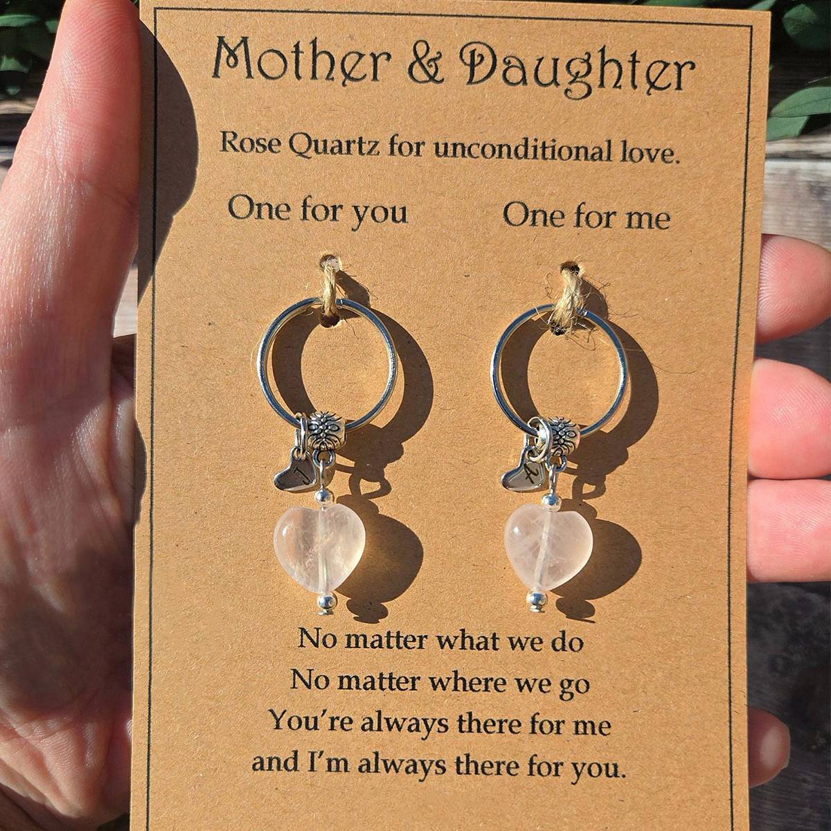 Rose Quartz For Unconditional Love Personalized Crystal Keyring Gift Set - Image 2