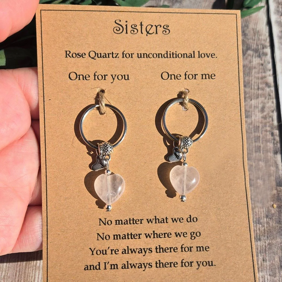Rose Quartz For Unconditional Love Personalized Crystal Keyring Gift Set - Image 7