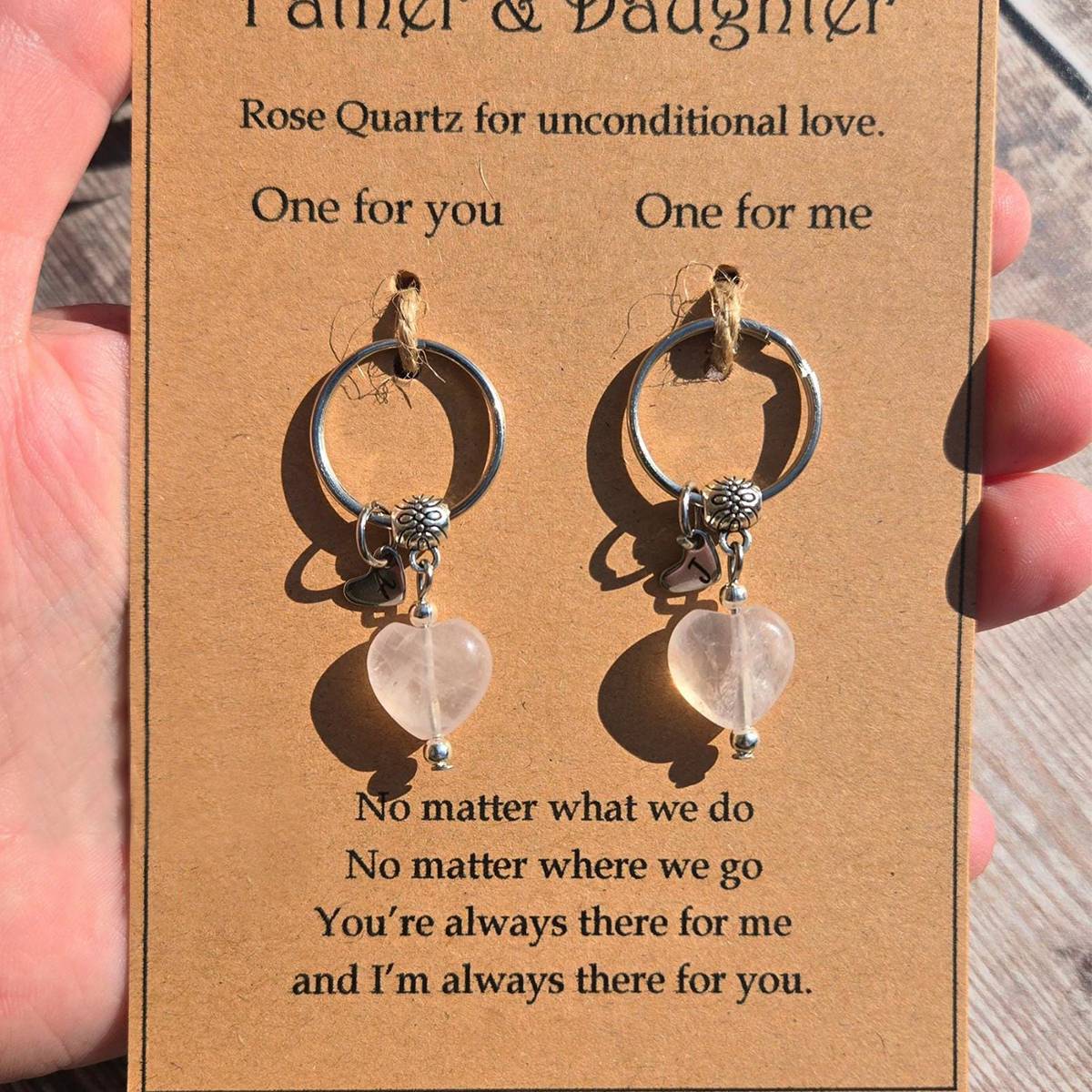 Rose Quartz For Unconditional Love Personalized Crystal Keyring Gift Set - Image 8