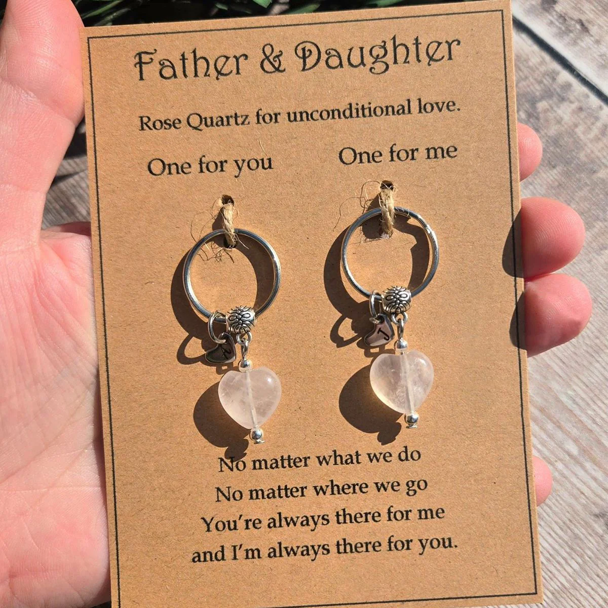 Rose Quartz For Unconditional Love Personalized Crystal Keyring Gift Set - Image 9