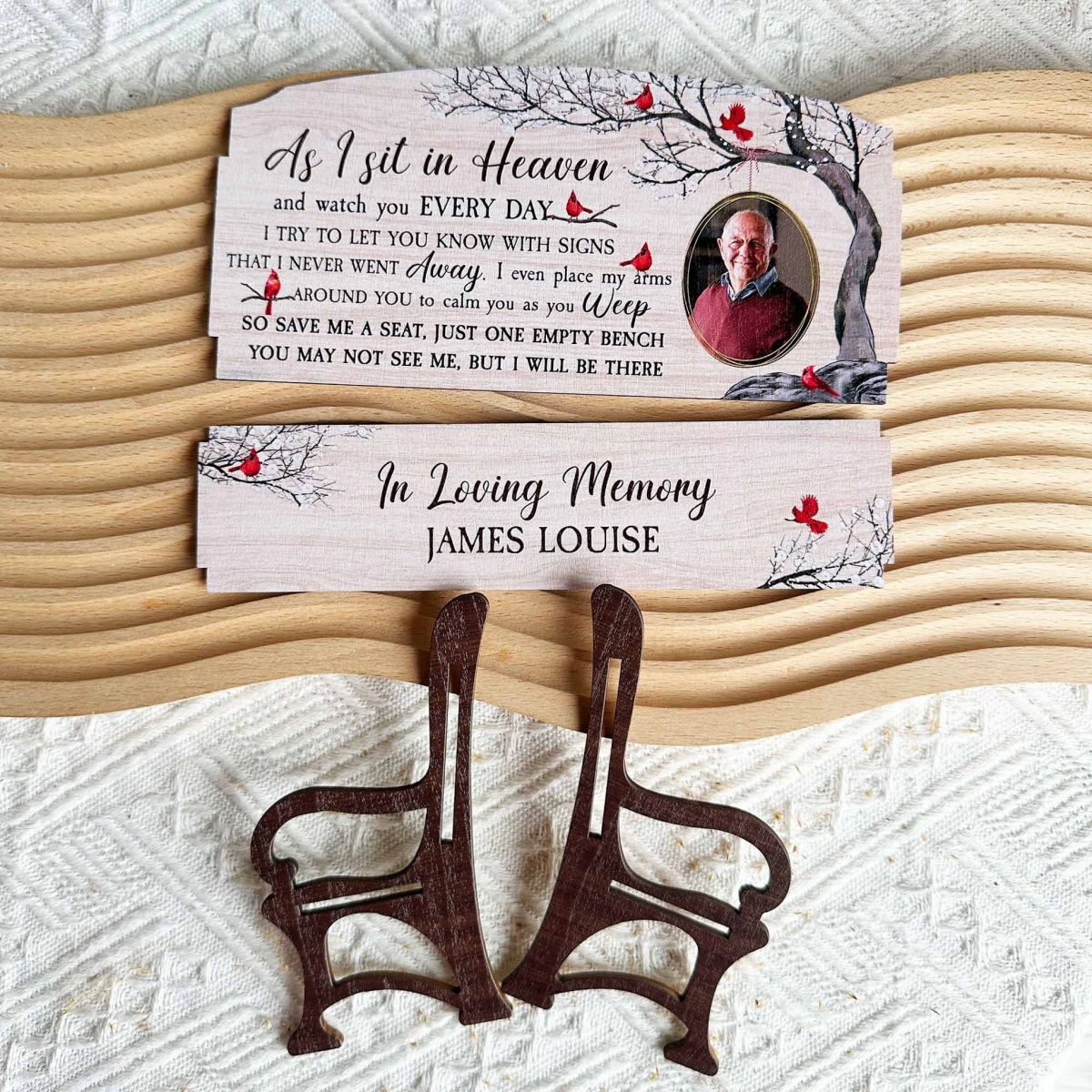 Save Me A Seat - Personalized Photo Memorial Bench - Image 2