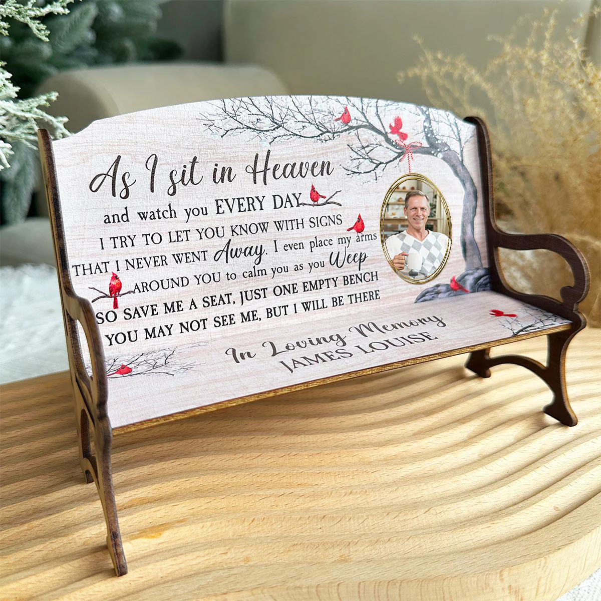 Save Me A Seat - Personalized Photo Memorial Bench - Image 3