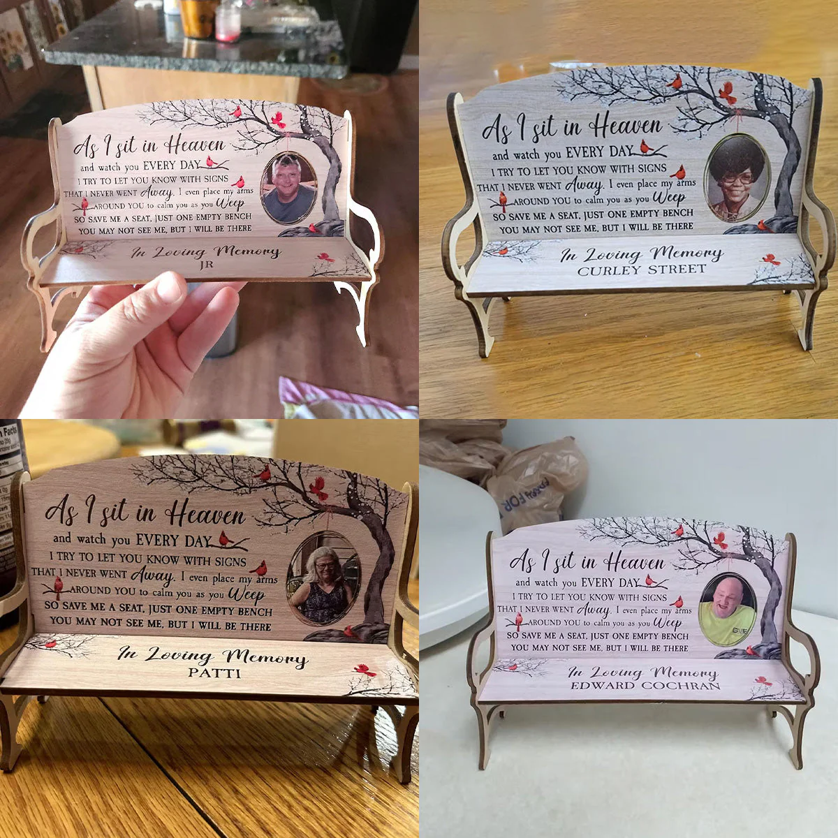 Save Me A Seat - Personalized Photo Memorial Bench - Image 4