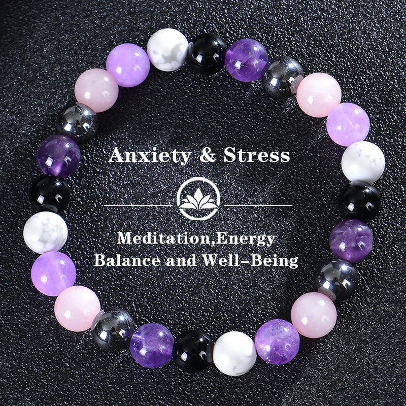 Seven Colored Stone, Tiger Eye Stone Bracelet - 7 Chakras Card Bracelet - Image 13