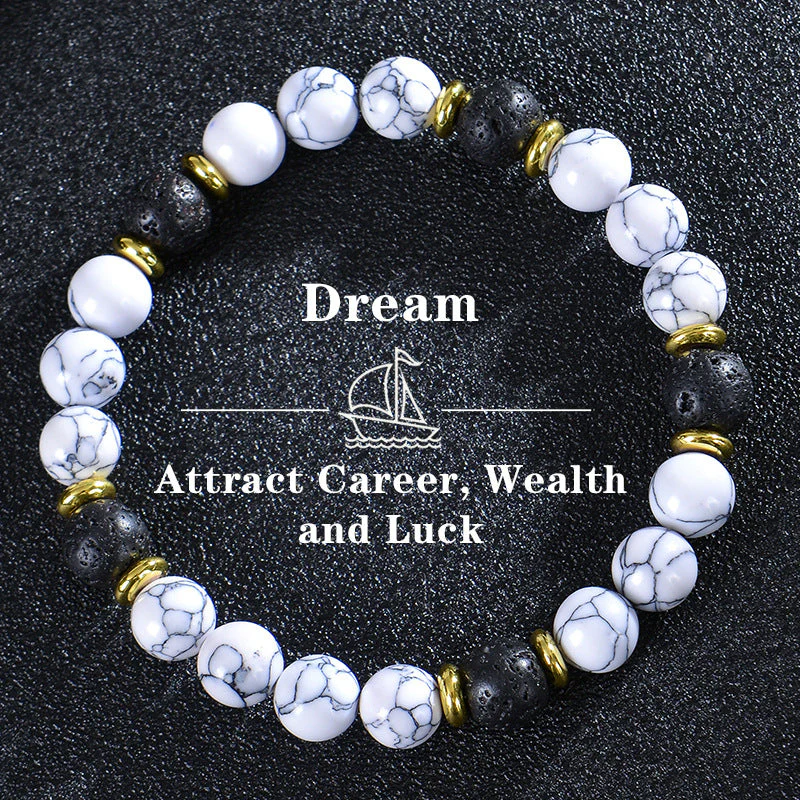 Seven Colored Stone, Tiger Eye Stone Bracelet - 7 Chakras Card Bracelet - Image 14