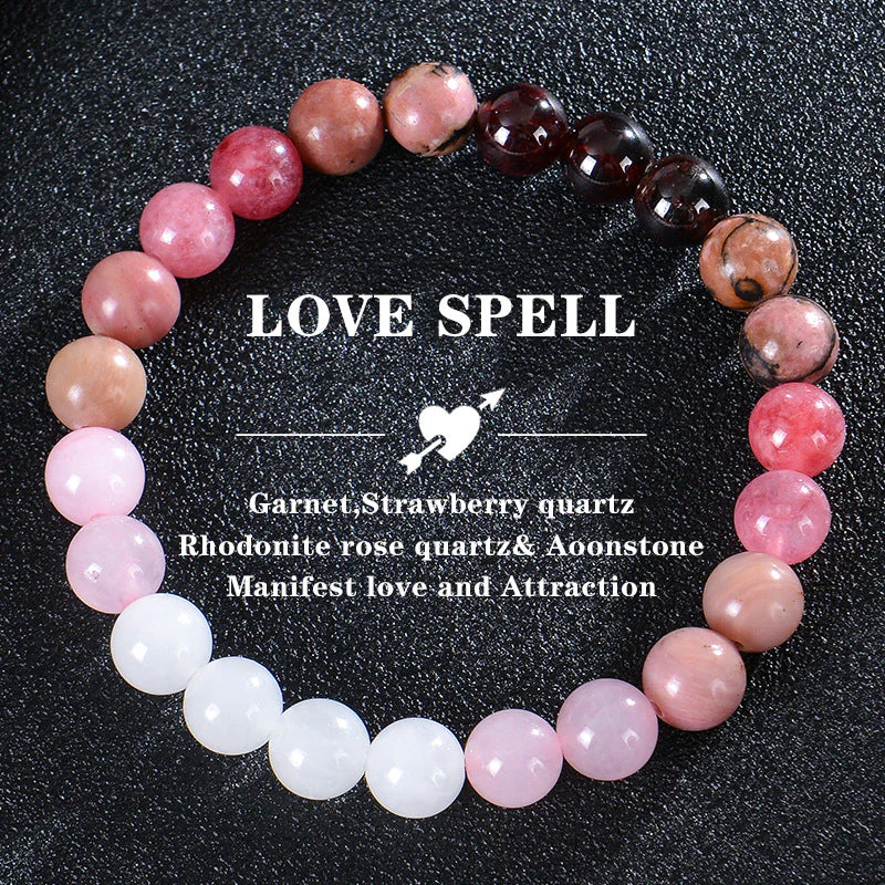 Seven Colored Stone, Tiger Eye Stone Bracelet - 7 Chakras Card Bracelet - Image 15