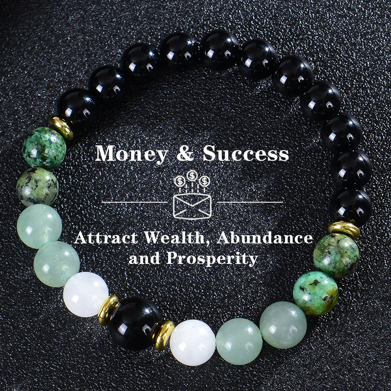 Seven Colored Stone, Tiger Eye Stone Bracelet - 7 Chakras Card Bracelet - Image 17