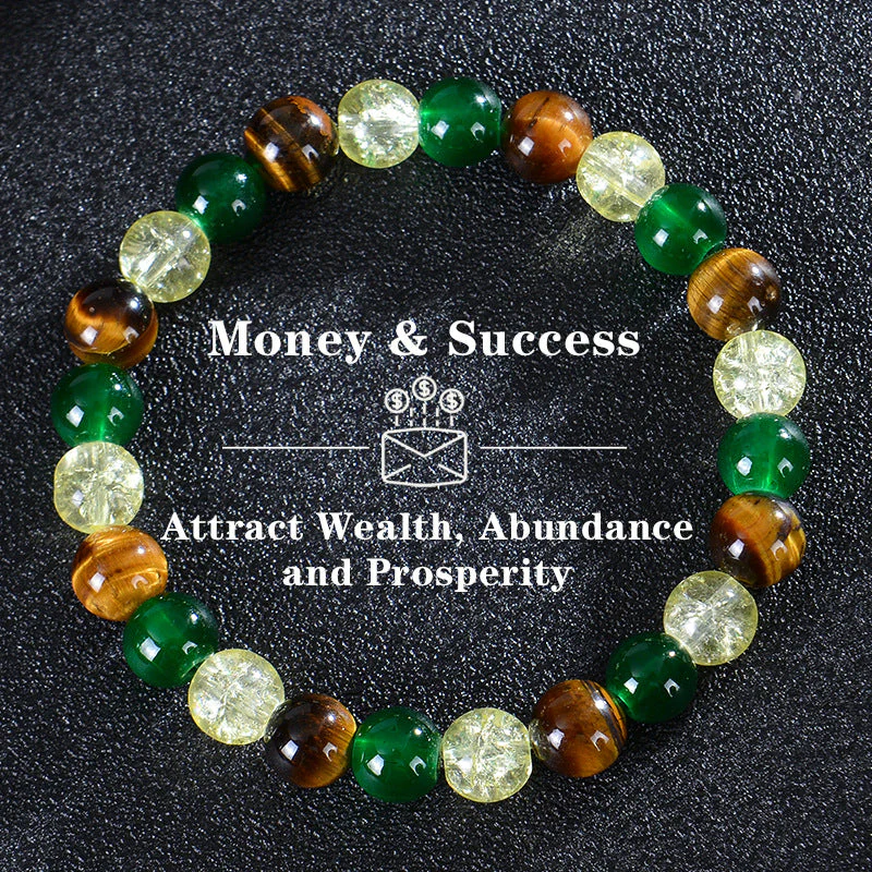 Seven Colored Stone, Tiger Eye Stone Bracelet - 7 Chakras Card Bracelet - Image 20