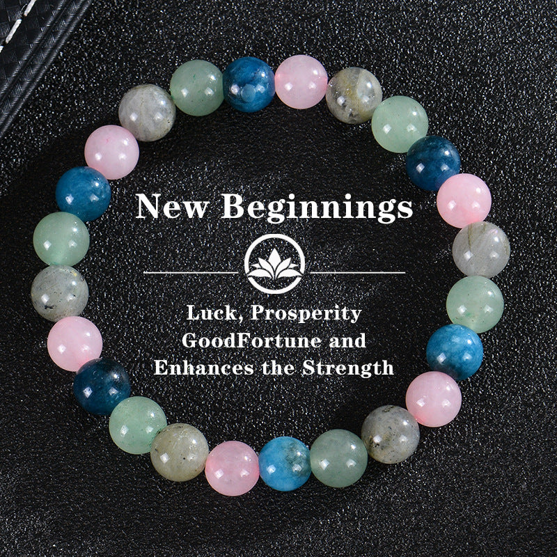 Seven Colored Stone, Tiger Eye Stone Bracelet - 7 Chakras Card Bracelet - Image 22
