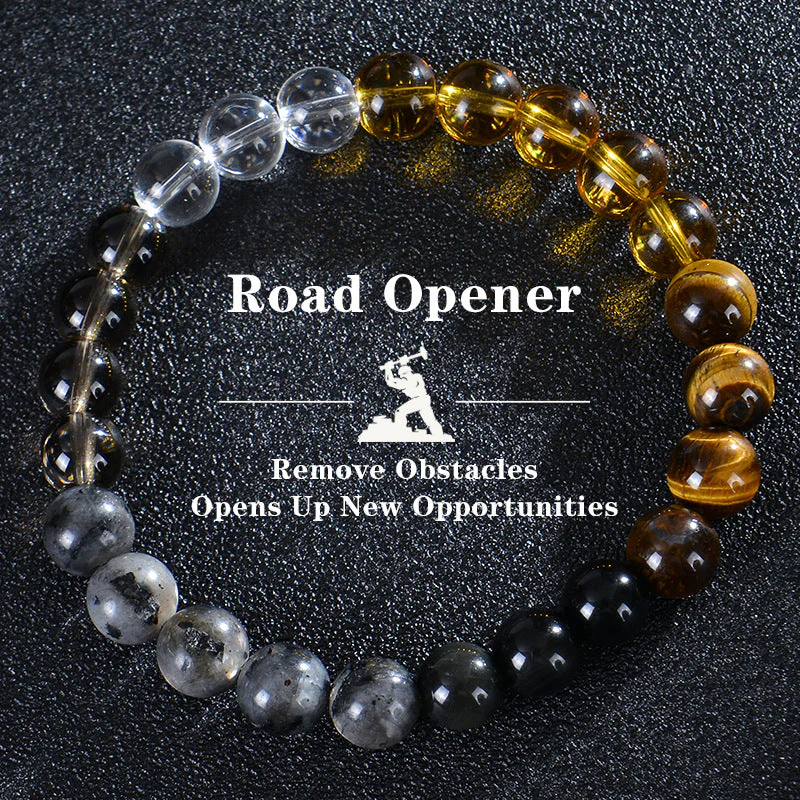 Seven Colored Stone, Tiger Eye Stone Bracelet - 7 Chakras Card Bracelet - Image 27