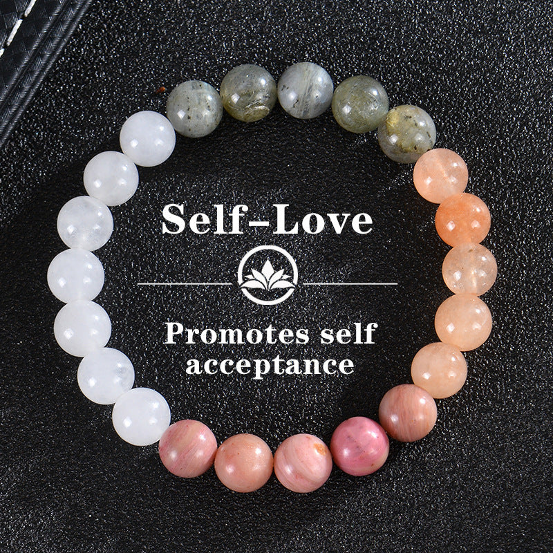Seven Colored Stone, Tiger Eye Stone Bracelet - 7 Chakras Card Bracelet - Image 29