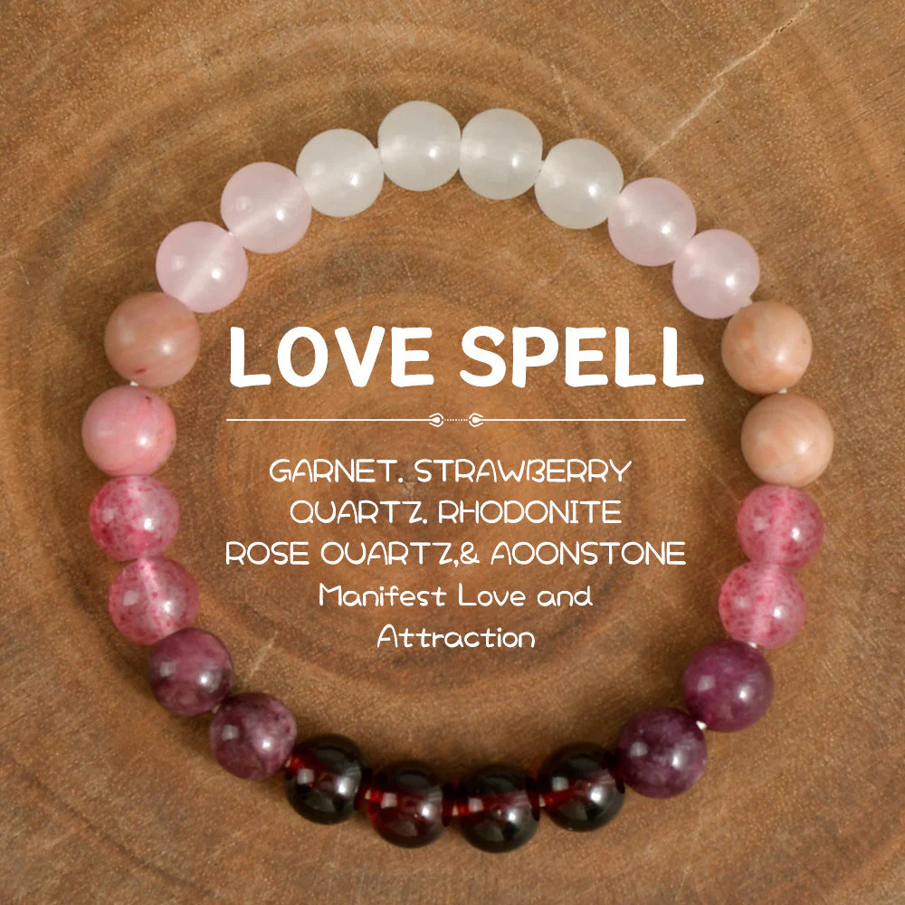 Seven Colored Stone, Tiger Eye Stone Bracelet - 7 Chakras Card Bracelet - Image 4