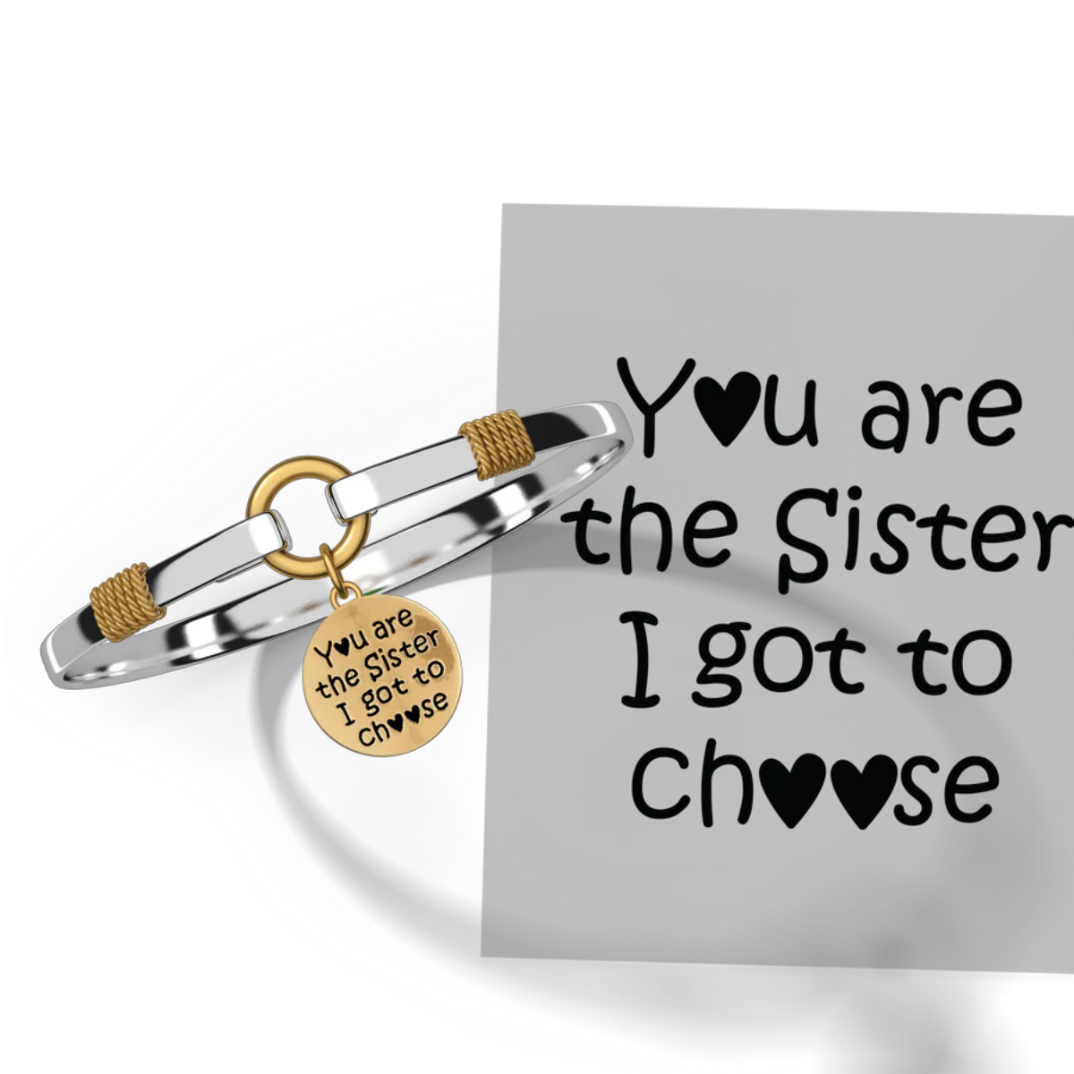 Sister I Got To Choose - Two-Tone Custom Charm Bracelet - Image 3