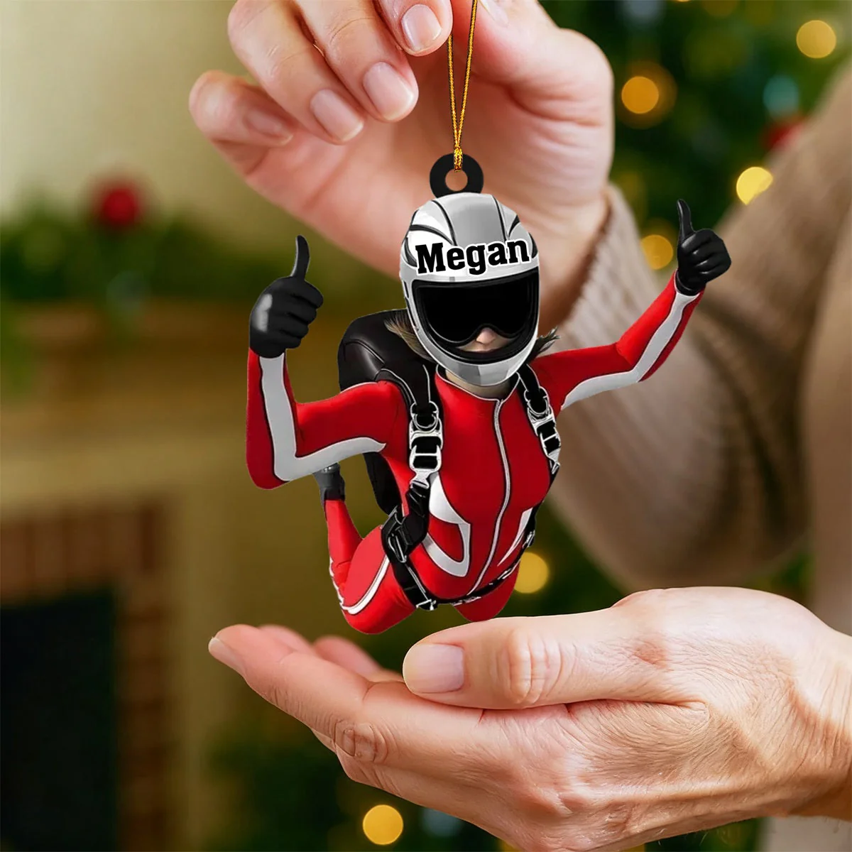 Skydiving Girl, Skydiving Boy Personalized Ornament, Christmas Gift For Skydiving Lovers - Image 2