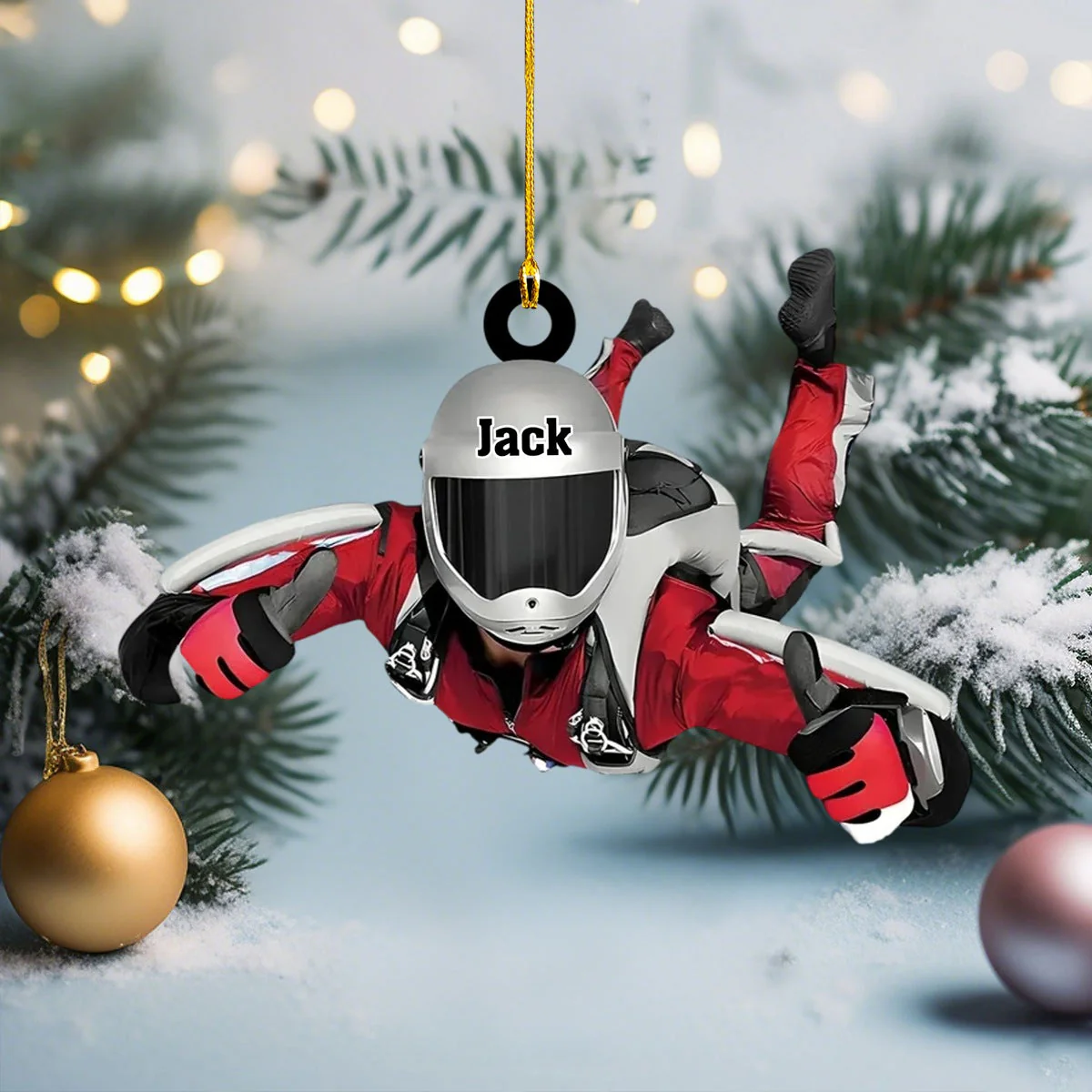 Skydiving Girl, Skydiving Boy Personalized Ornament, Christmas Gift For Skydiving Lovers - Image 3