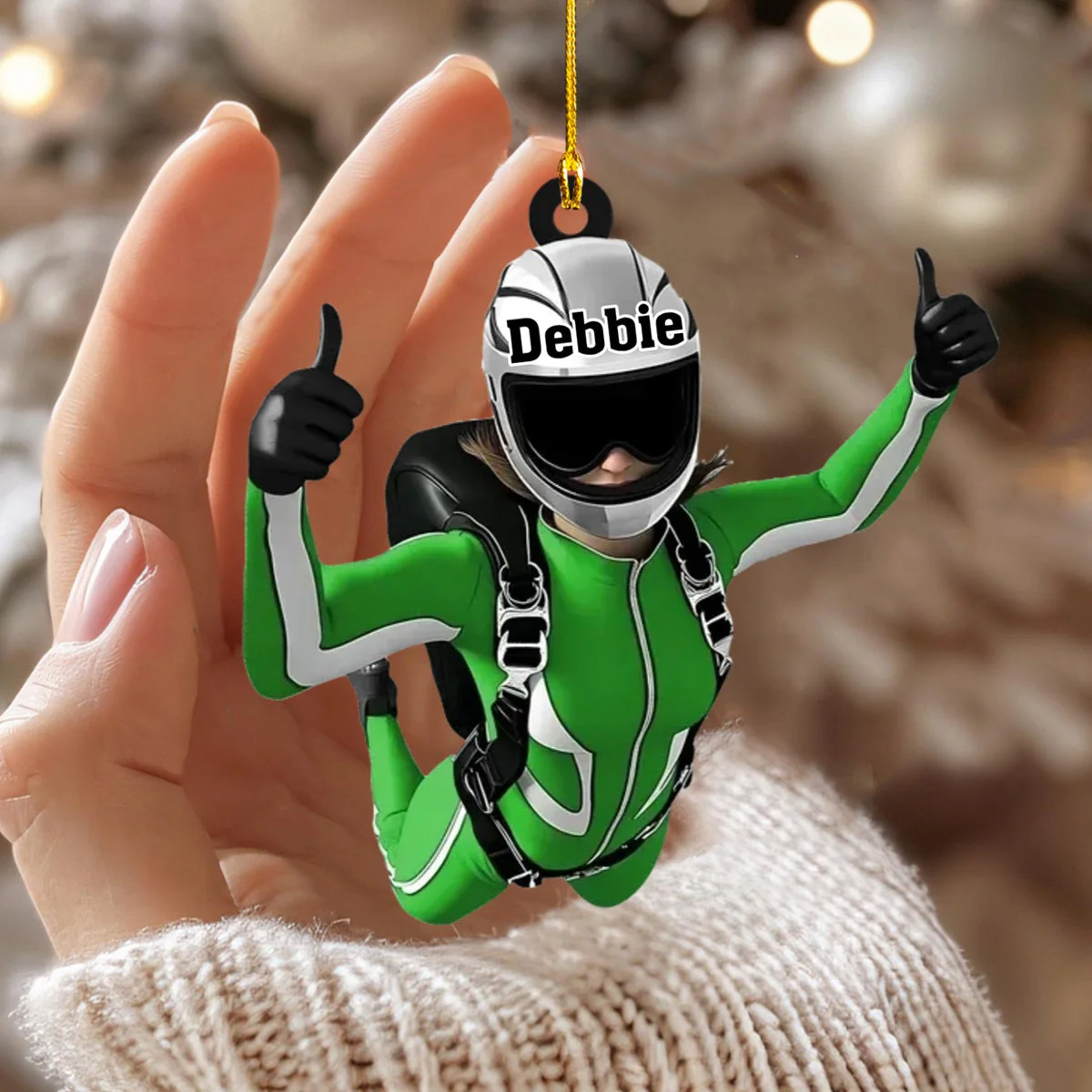 Skydiving Girl, Skydiving Boy Personalized Ornament, Christmas Gift For Skydiving Lovers - Image 5