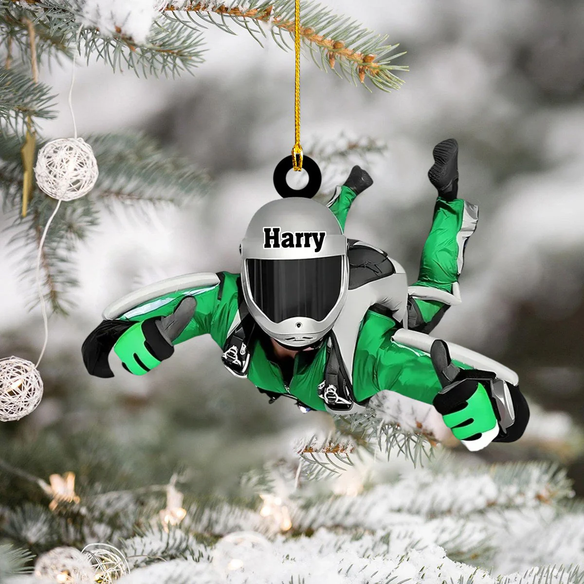 Skydiving Girl, Skydiving Boy Personalized Ornament, Christmas Gift For Skydiving Lovers - Image 6