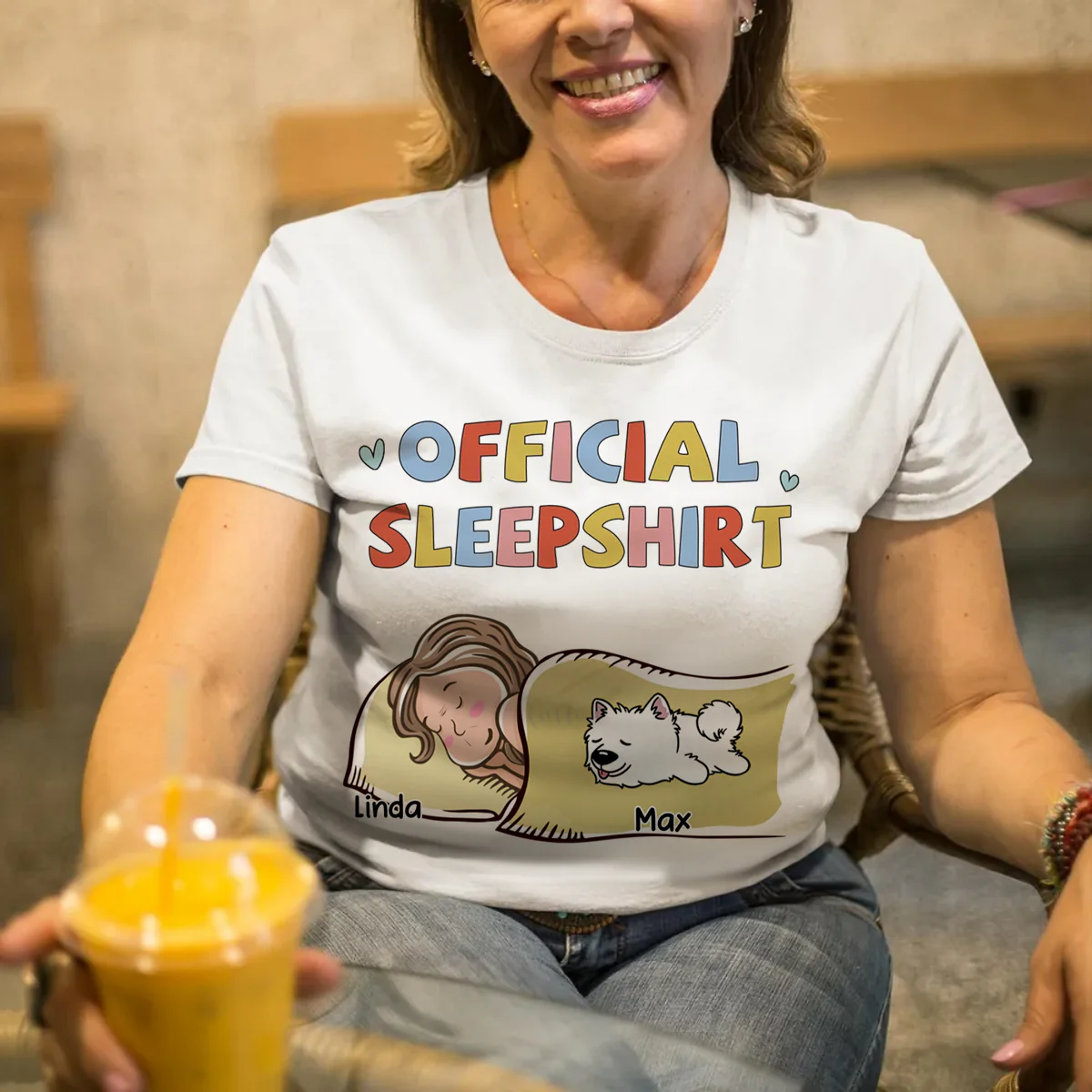 Sleeping Dog Sleepshirt - Personalized Custom Unisex T-shirt - Image 6