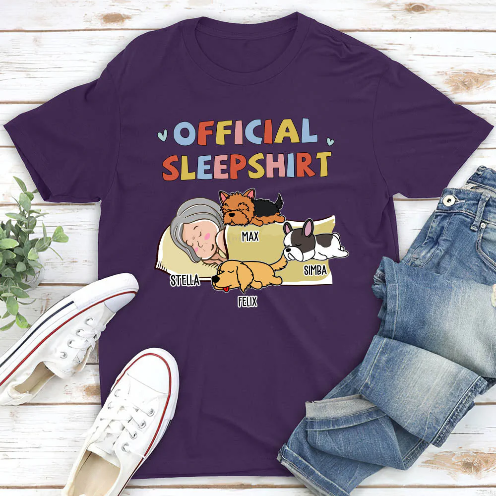 Sleeping Dog Sleepshirt - Personalized Custom Unisex T-shirt - Image 7