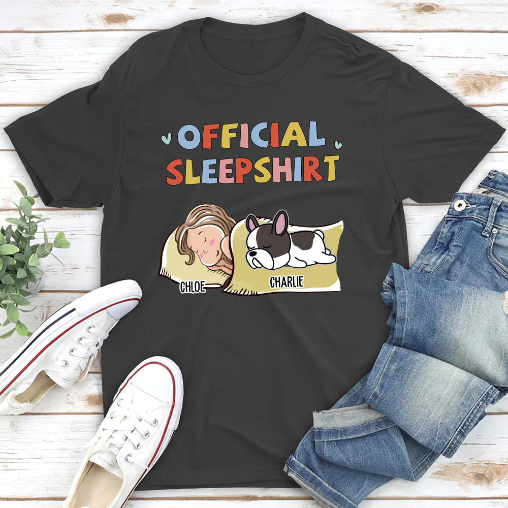 Sleeping Dog Sleepshirt - Personalized Custom Unisex T-shirt - Image 8