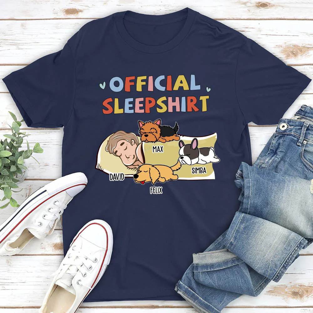 Sleeping Dog Sleepshirt - Personalized Custom Unisex T-shirt - Image 9
