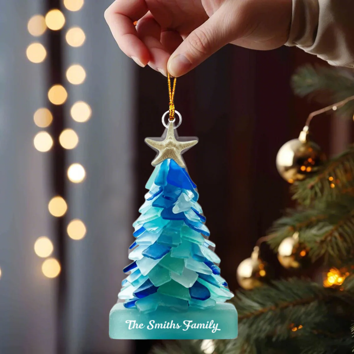 Small Christmas Tree - Personalized Family Ornament - Image 2