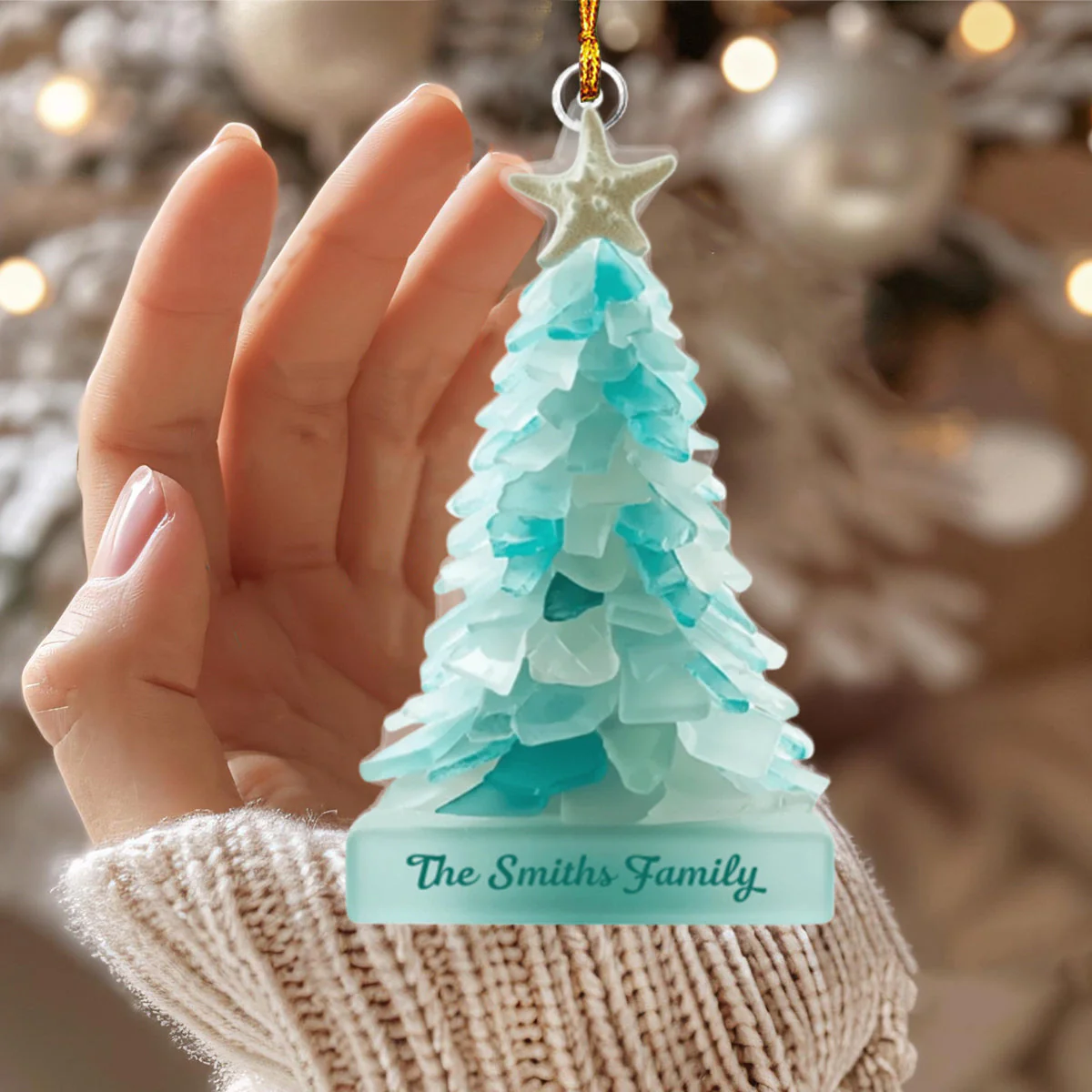 Small Christmas Tree - Personalized Family Ornament - Image 3