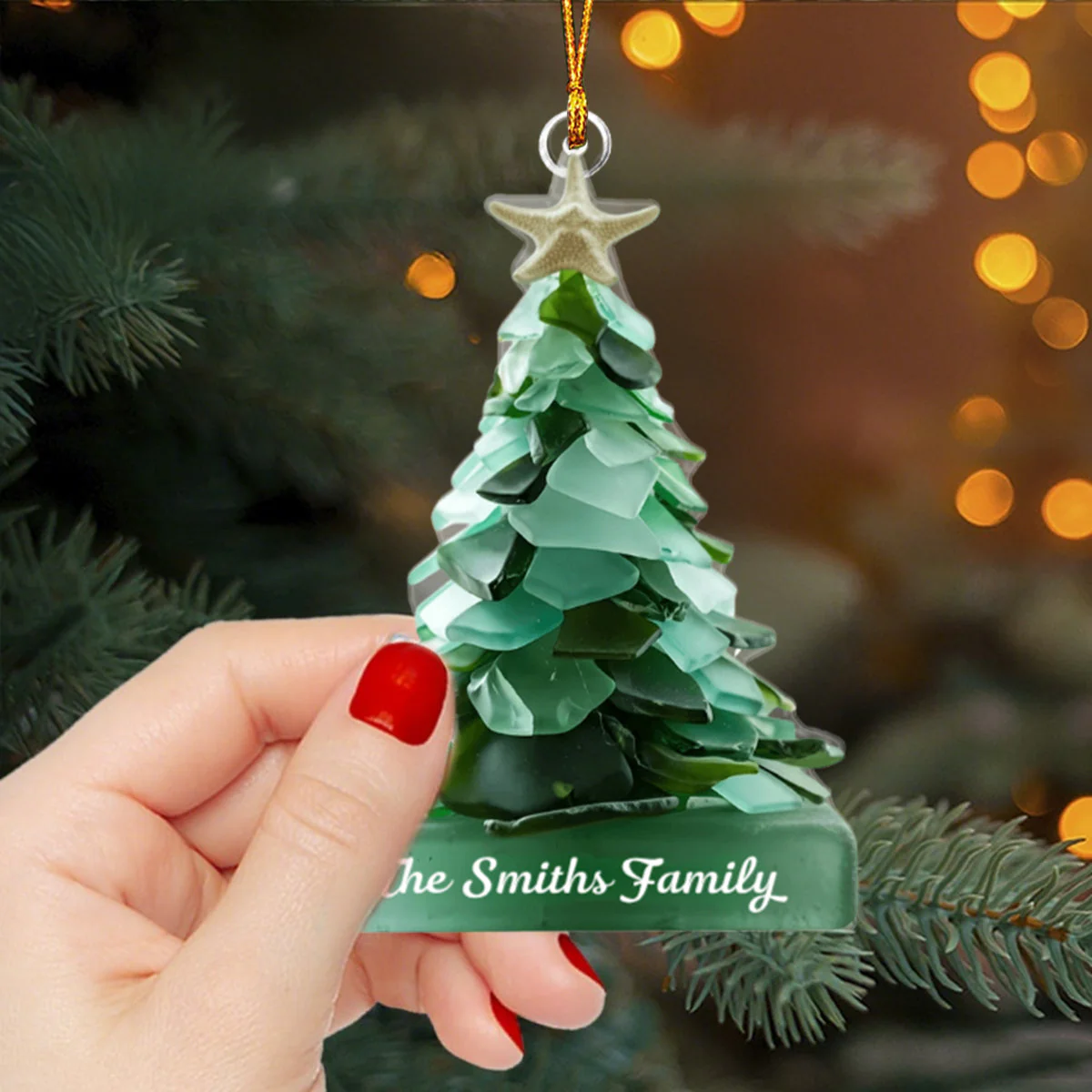 Small Christmas Tree - Personalized Family Ornament - Image 4