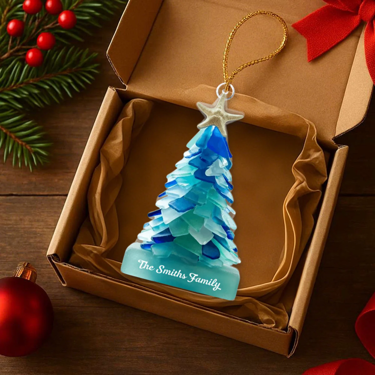 Small Christmas Tree - Personalized Family Ornament - Image 7