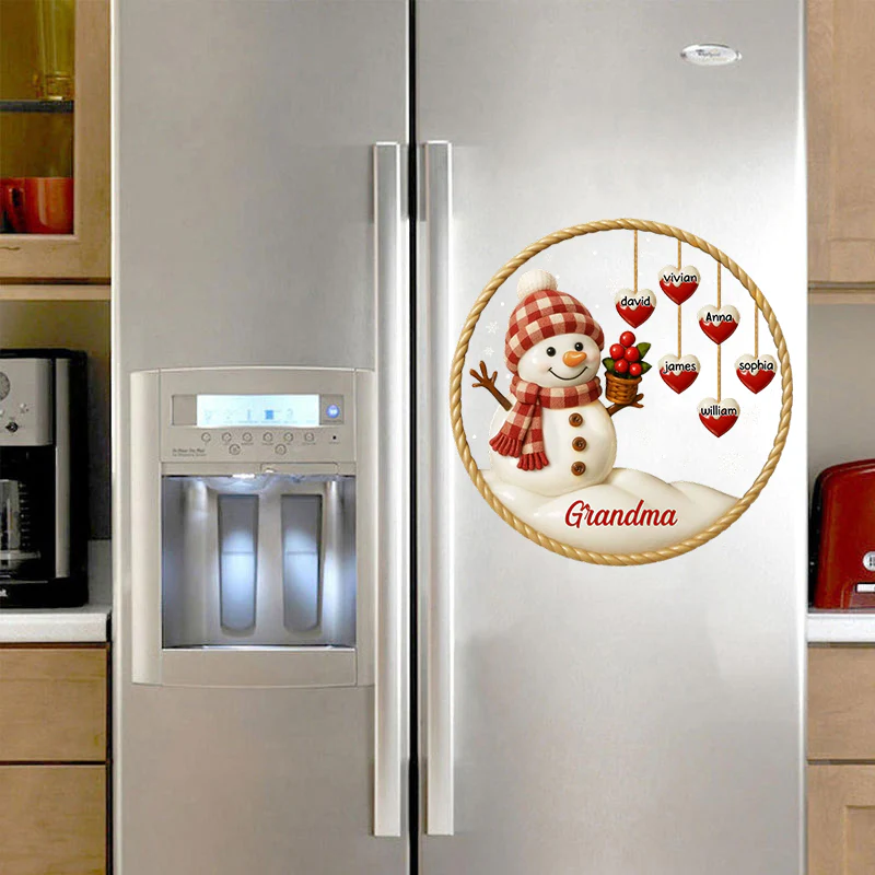 Snowman and Hearts Personalized Decal For Family - Image 4