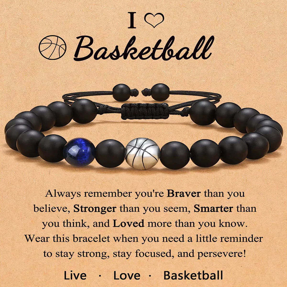 Soccer Football Basketball Baseball Tiger Eye Stone Bracelet Gifts for Sports Lover - Image 4