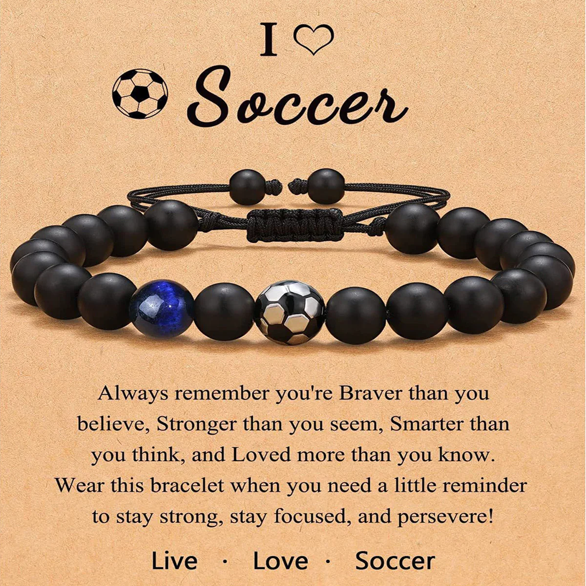Soccer Football Basketball Baseball Tiger Eye Stone Bracelet Gifts for Sports Lover - Image 7