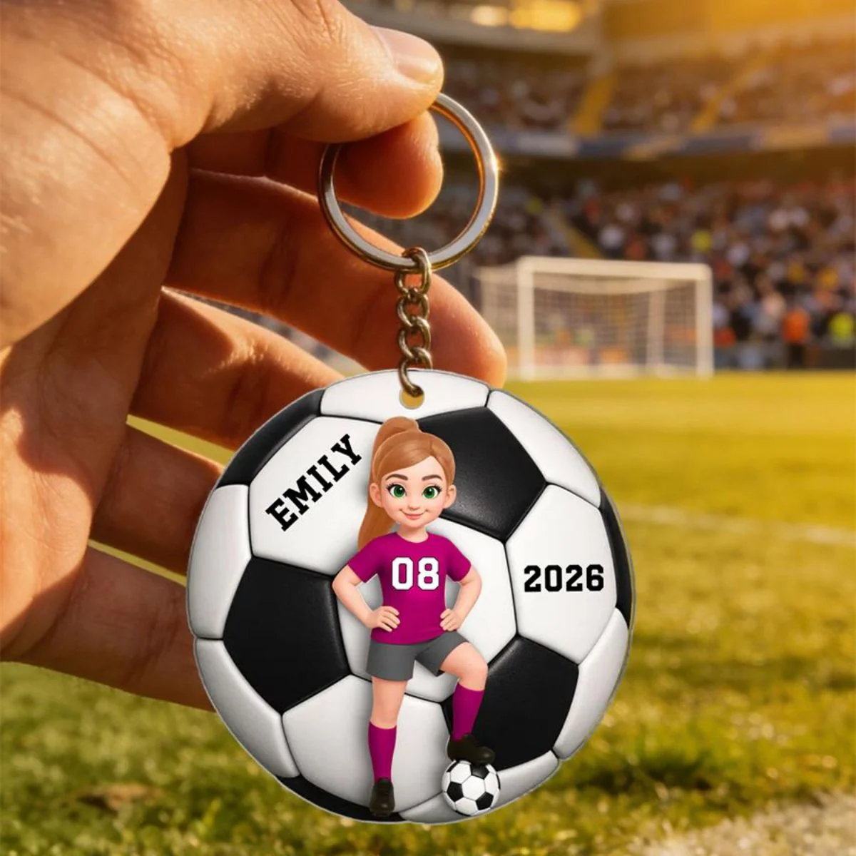 Soccer Girl Boy - Personalized Acrylic Keychain Gift For Daughter, Son, Soccer Lover - Image 6