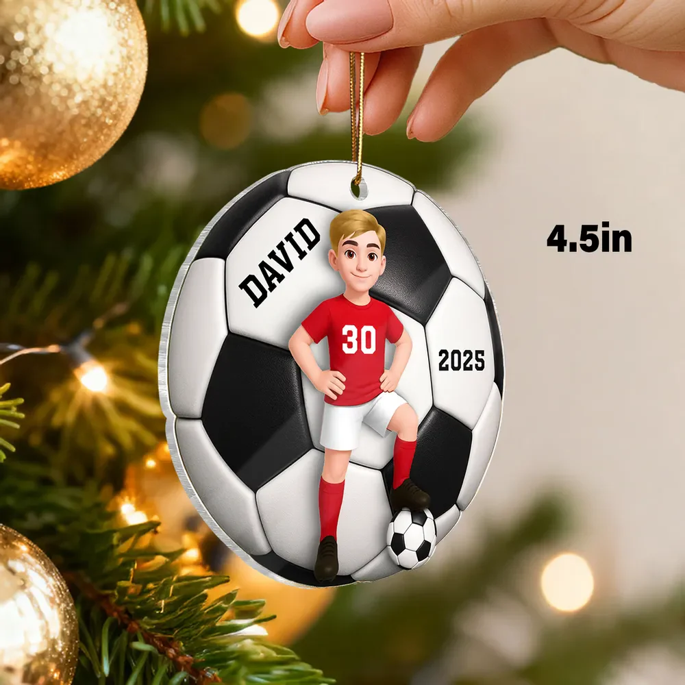 Soccer Girl Boy - Personalized Acrylic Ornament Christmas Gift For Daughter, Gift For Son - Image 10