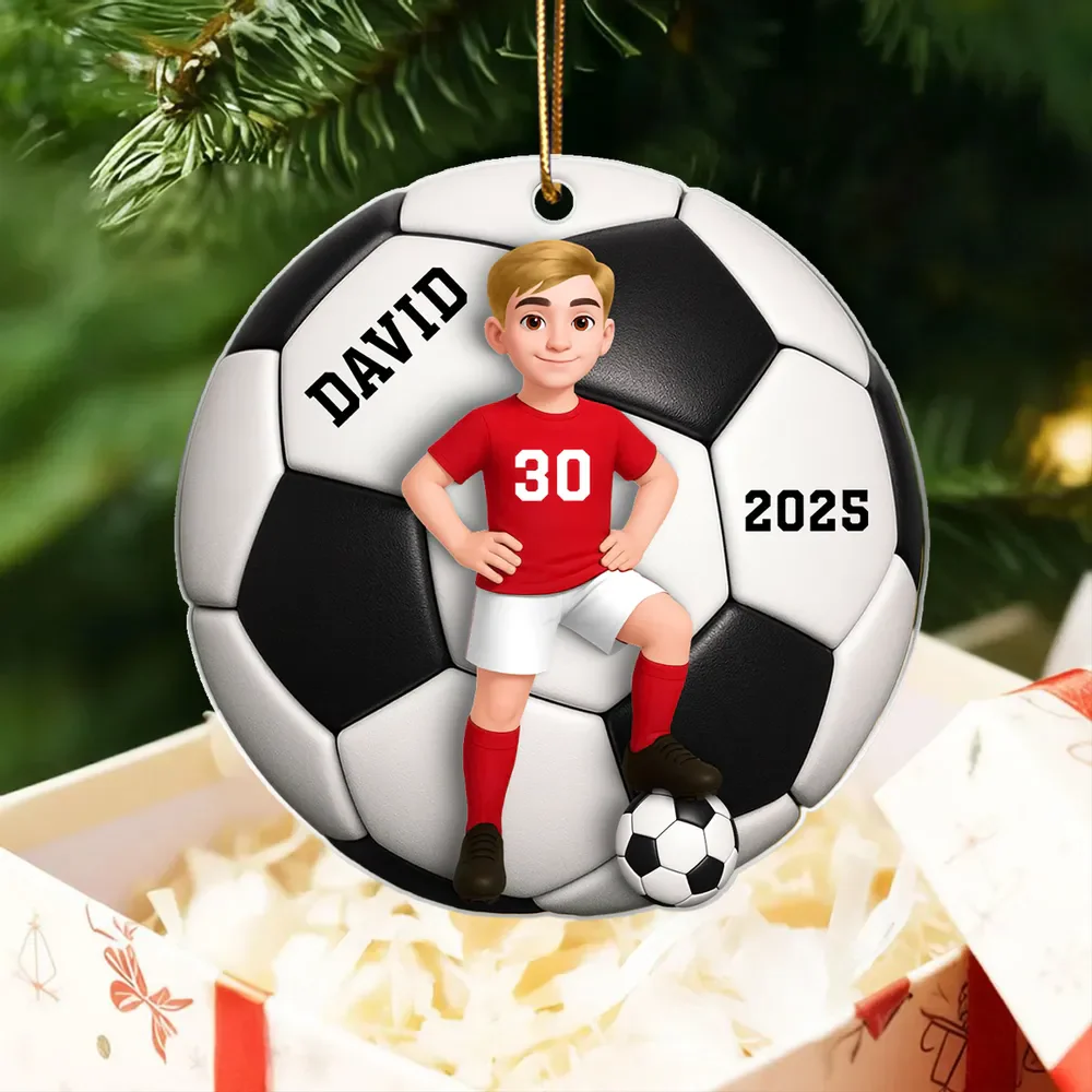 Soccer Girl Boy - Personalized Acrylic Ornament Christmas Gift For Daughter, Gift For Son - Image 6