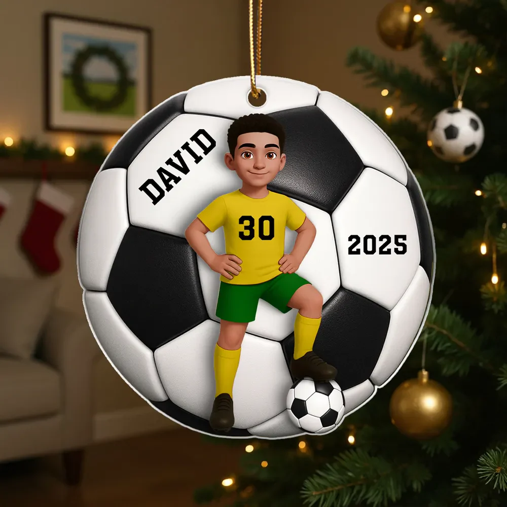 Soccer Girl Boy - Personalized Acrylic Ornament Christmas Gift For Daughter, Gift For Son - Image 7