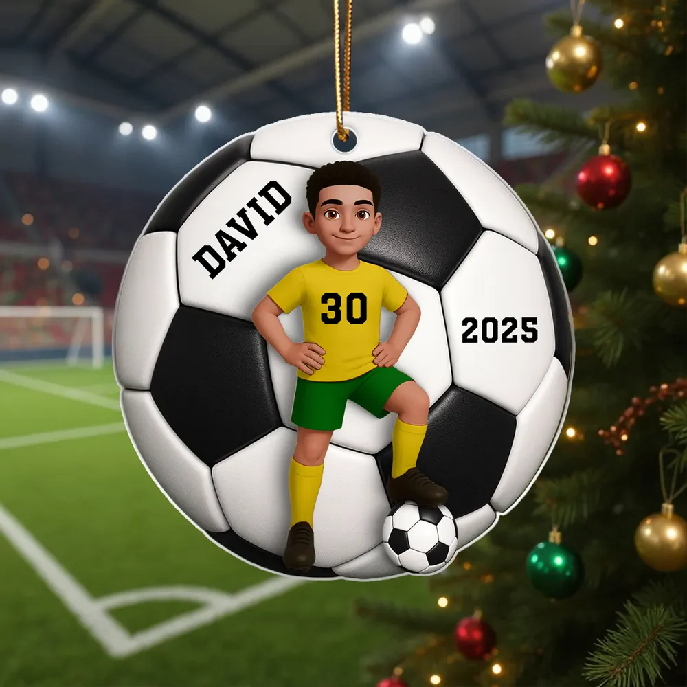Soccer Girl Boy - Personalized Acrylic Ornament Christmas Gift For Daughter, Gift For Son - Image 9