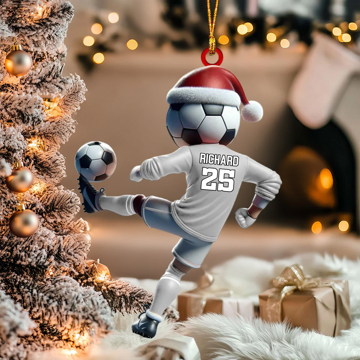 Soccer Player Ornament - Personalized Christmas Gifts For Soccer Lover - Image 3