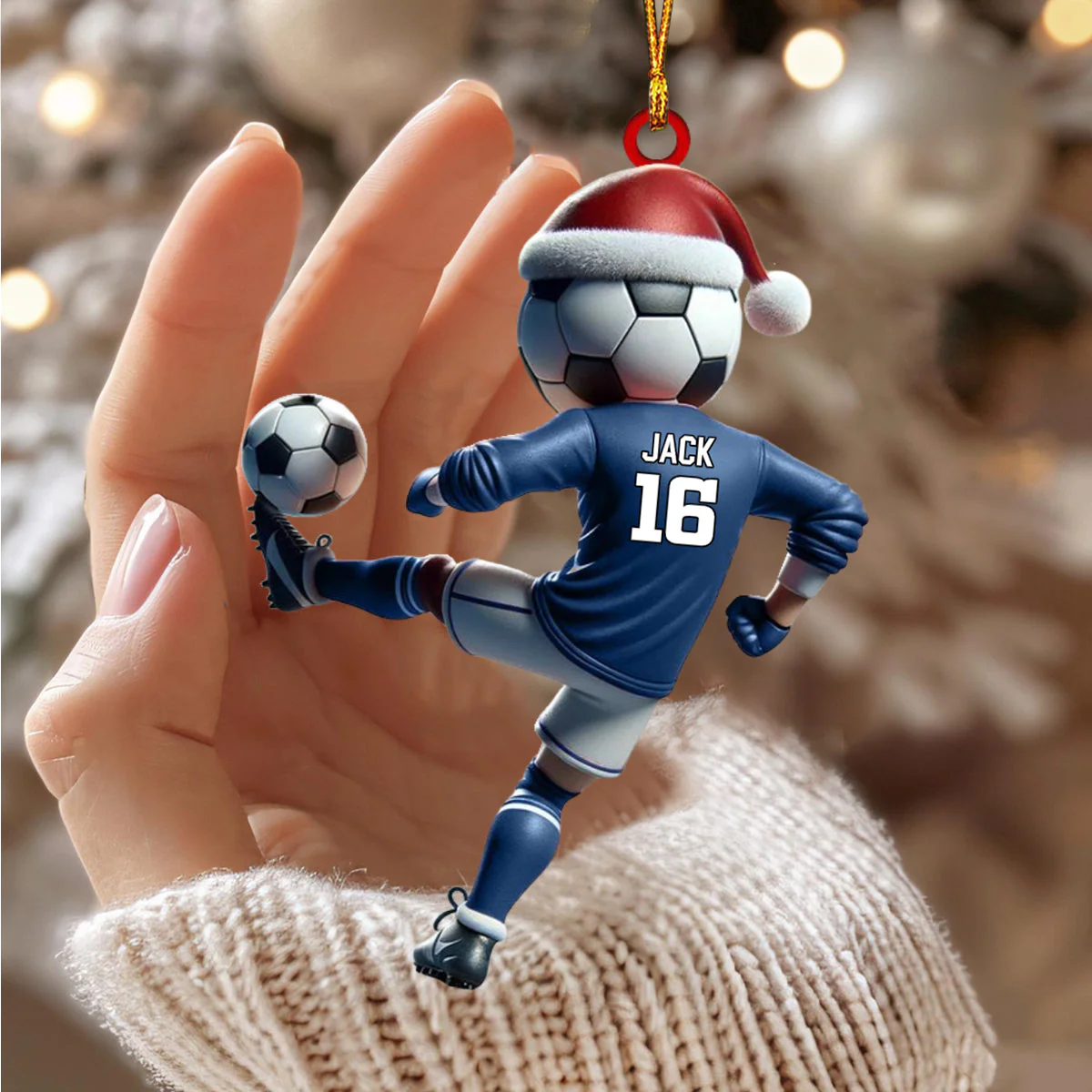 Soccer Player Ornament - Personalized Christmas Gifts For Soccer Lover - Image 4