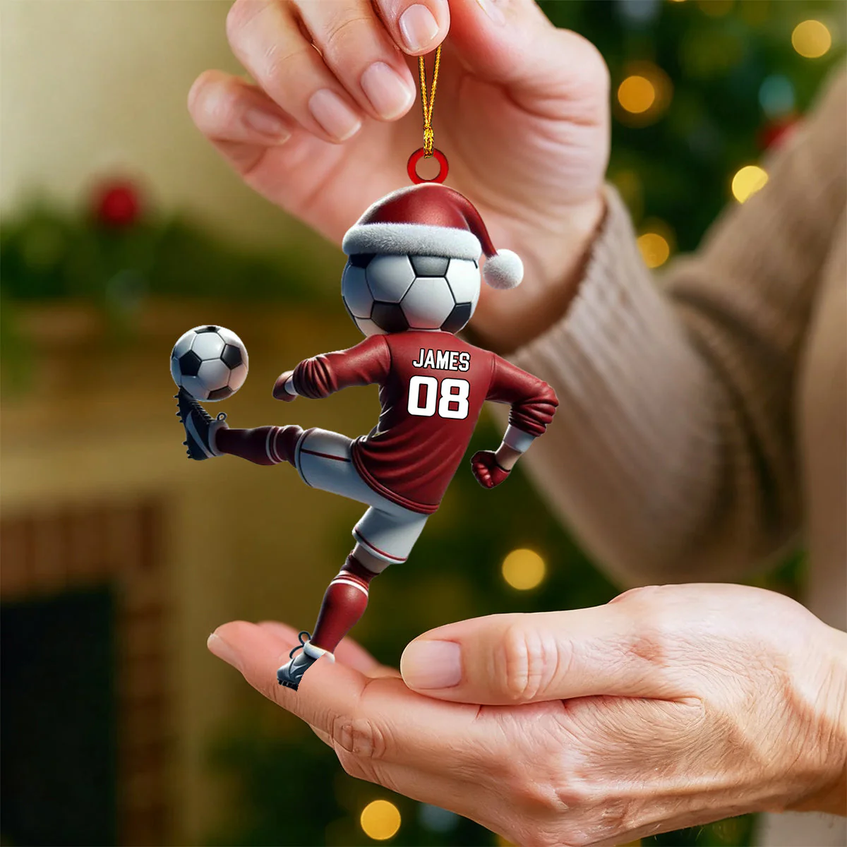 Soccer Player Ornament - Personalized Christmas Gifts For Soccer Lover - Image 5