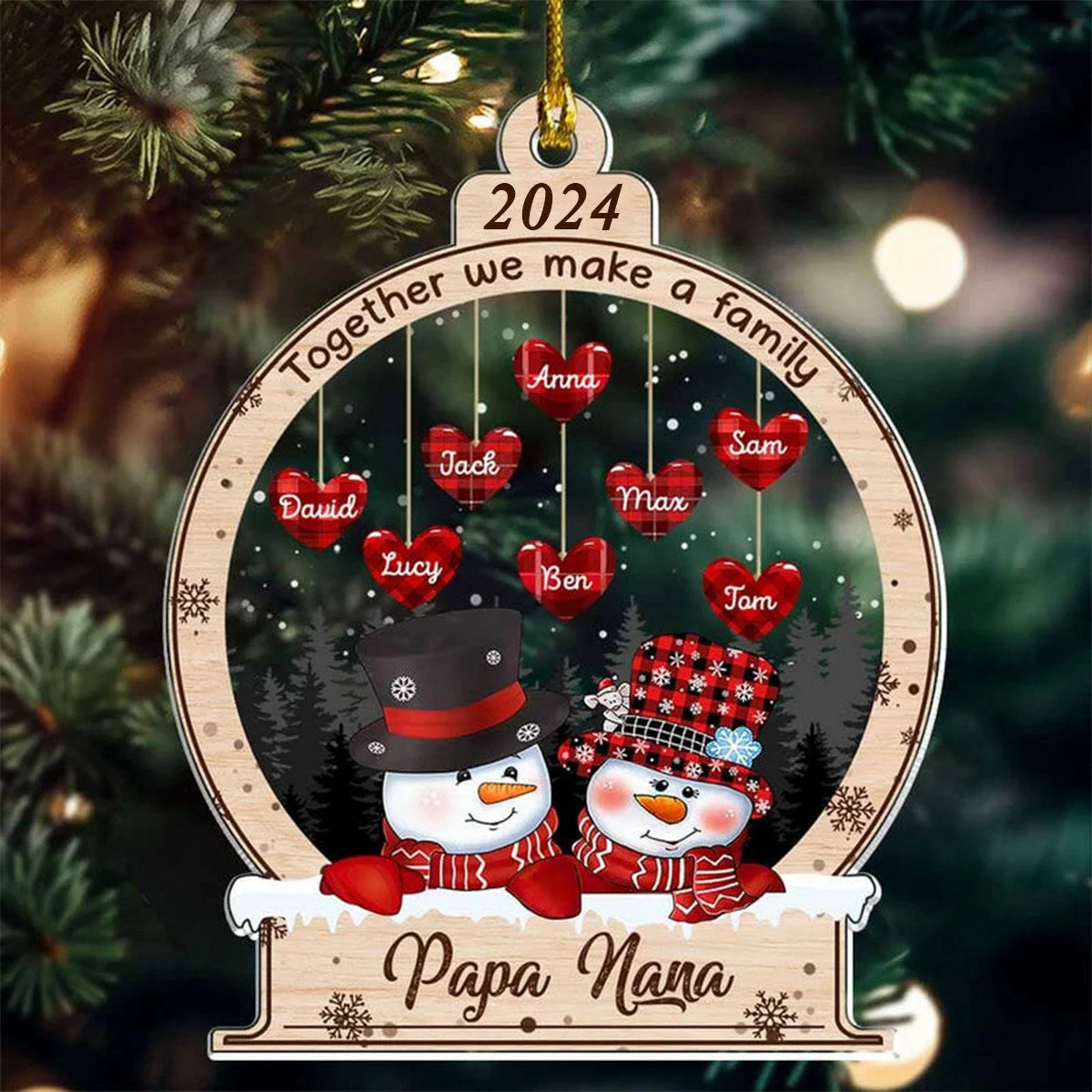 Sparkling Christmas Together We Make A Family Personalized Ornament - Image 3