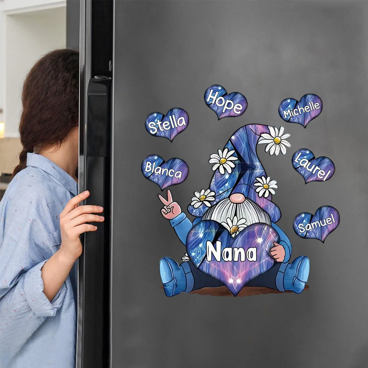 Sparkling Grandma With Sweet Heart Kids - Personalized Decal, Gift For Grandma - Image 5