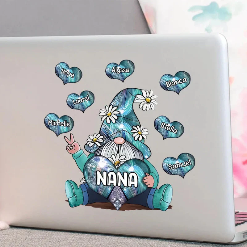 Sparkling Grandma With Sweet Heart Kids - Personalized Decal, Gift For Grandma - Image 9