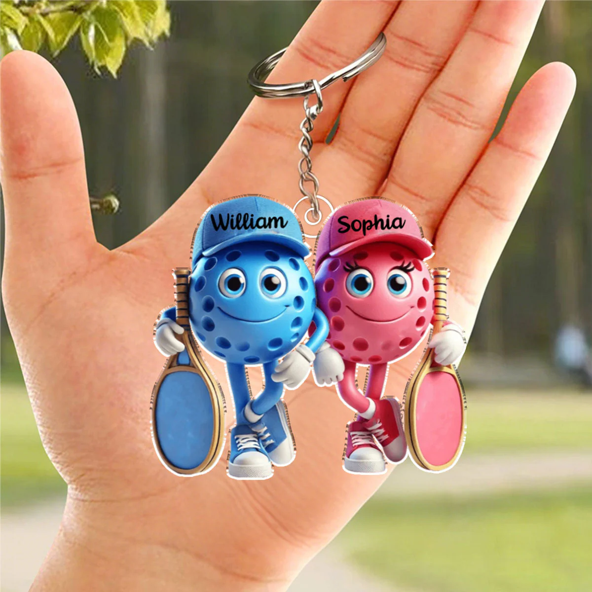 Sporty Couple Keychain- Personalized Keychain - Image 3