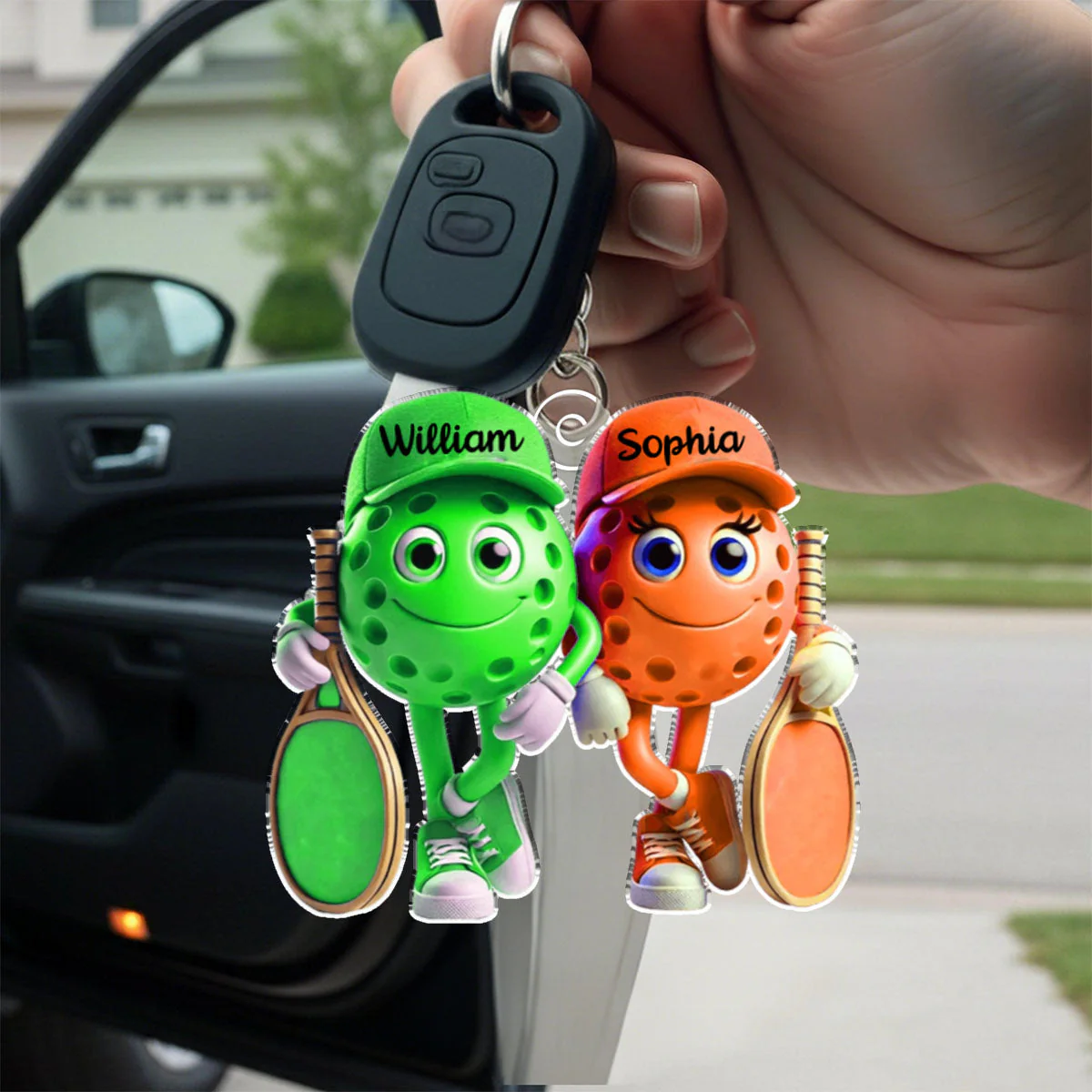Sporty Couple Keychain- Personalized Keychain - Image 5