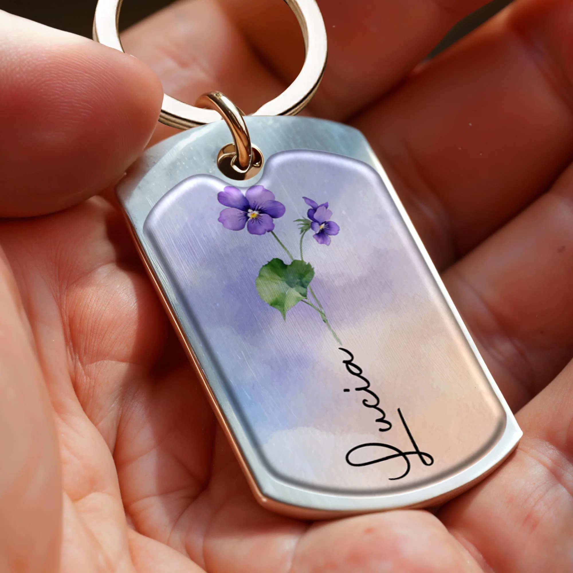 Straighten Your Crown, Queen! - Inspirational Personalized Custom Keychain - Gift For Granddaughters - Image 6