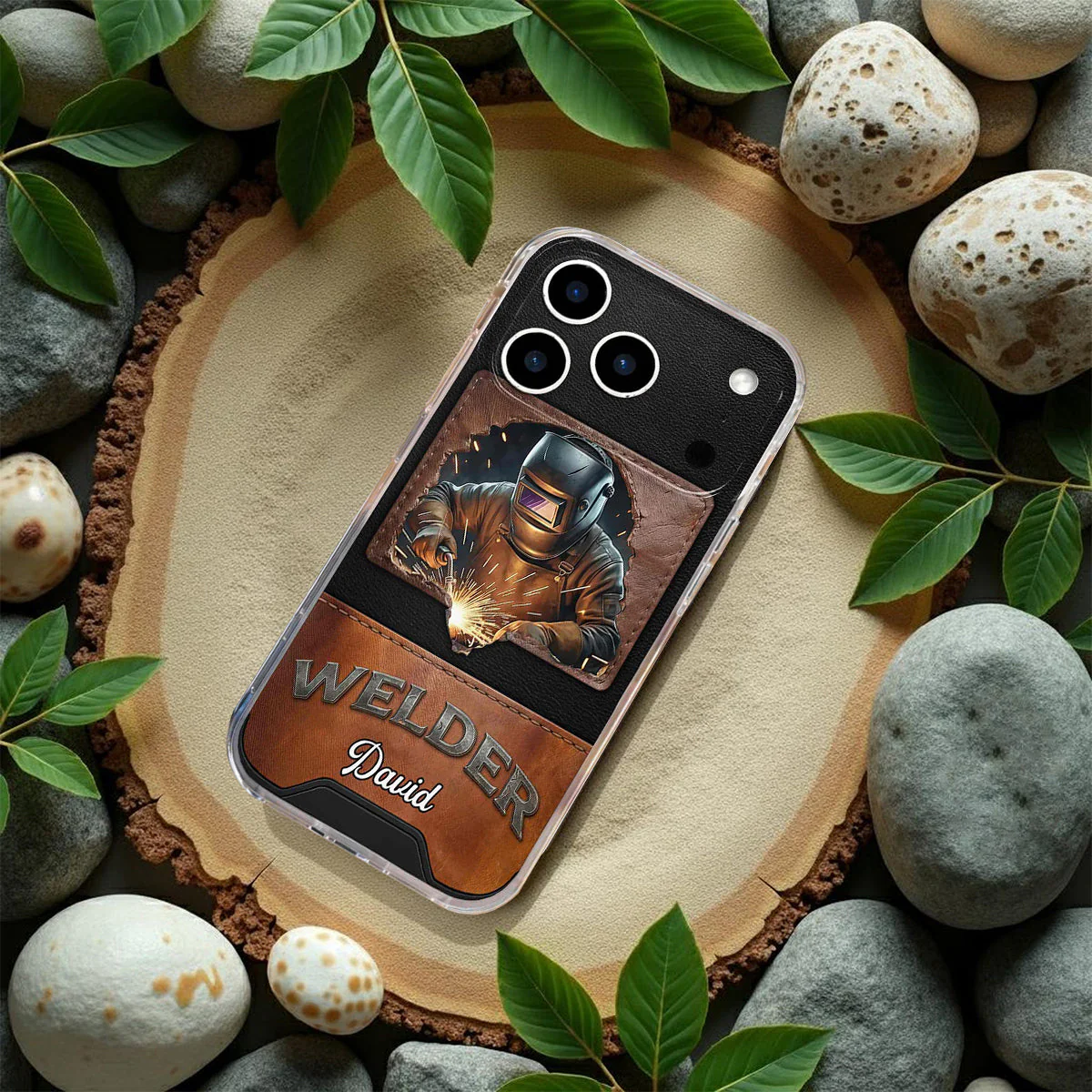 Strong Welder Personalized Clear Phone Case, Gift For Welders - Image 4
