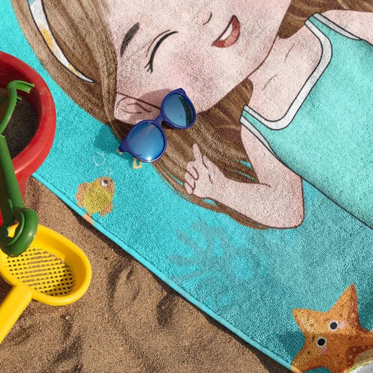 Summer, Beach, Pool, Travel And Kid - Family Personalized Beach Towel - Image 7