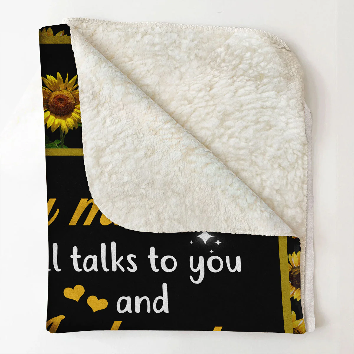 Sunflower My Mind Still Talk To You - Personalized Blanket - Memorial - Image 4
