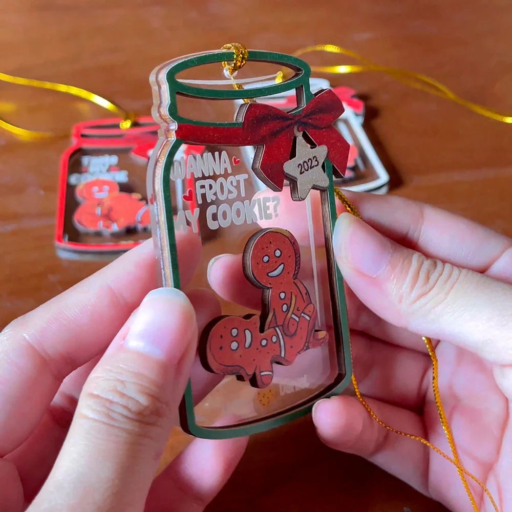 Taste My Cookie Personalized Couple Ornament - Image 2